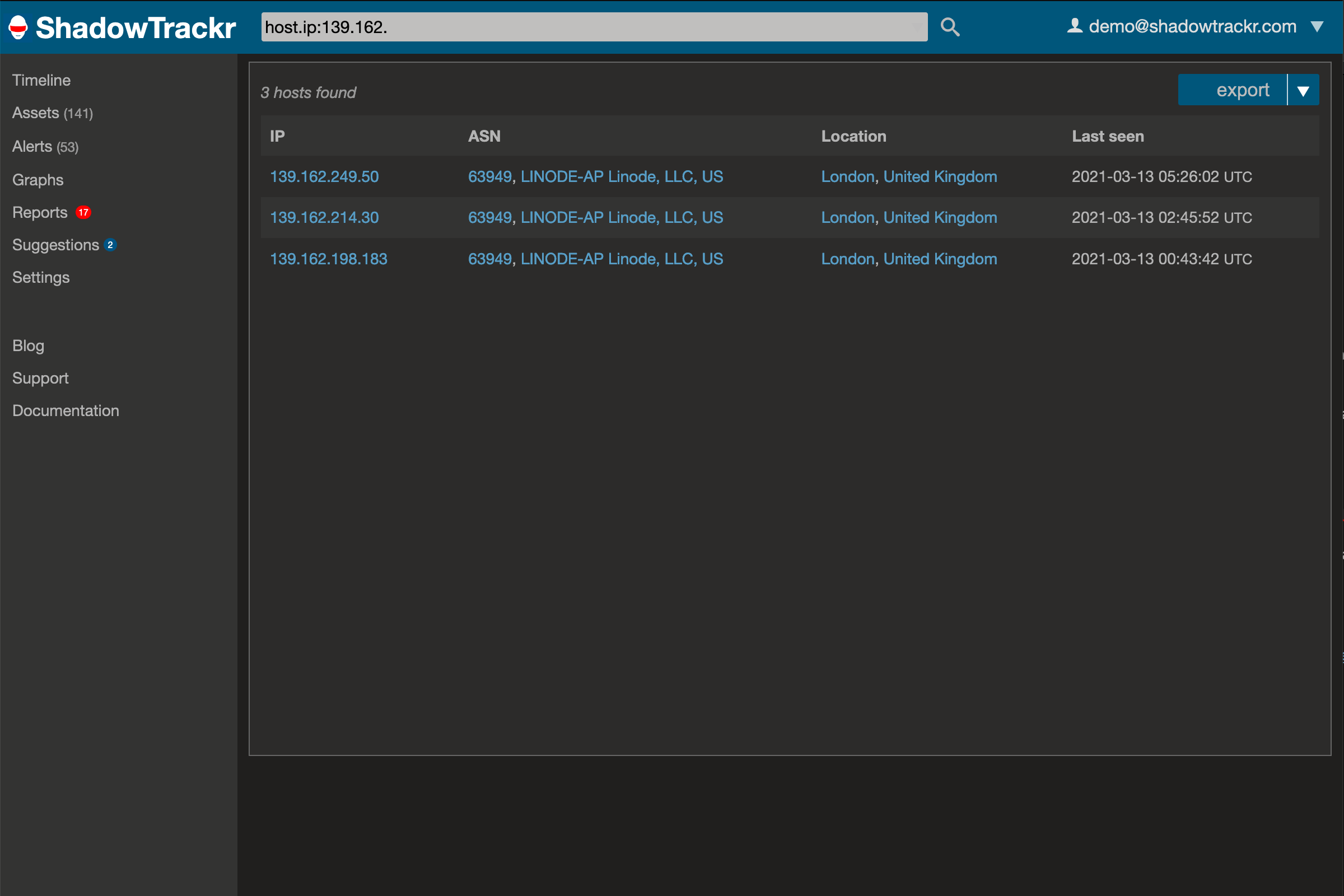 Searching Your Timeline ShadowTrackr   Search For Ip Addresses 